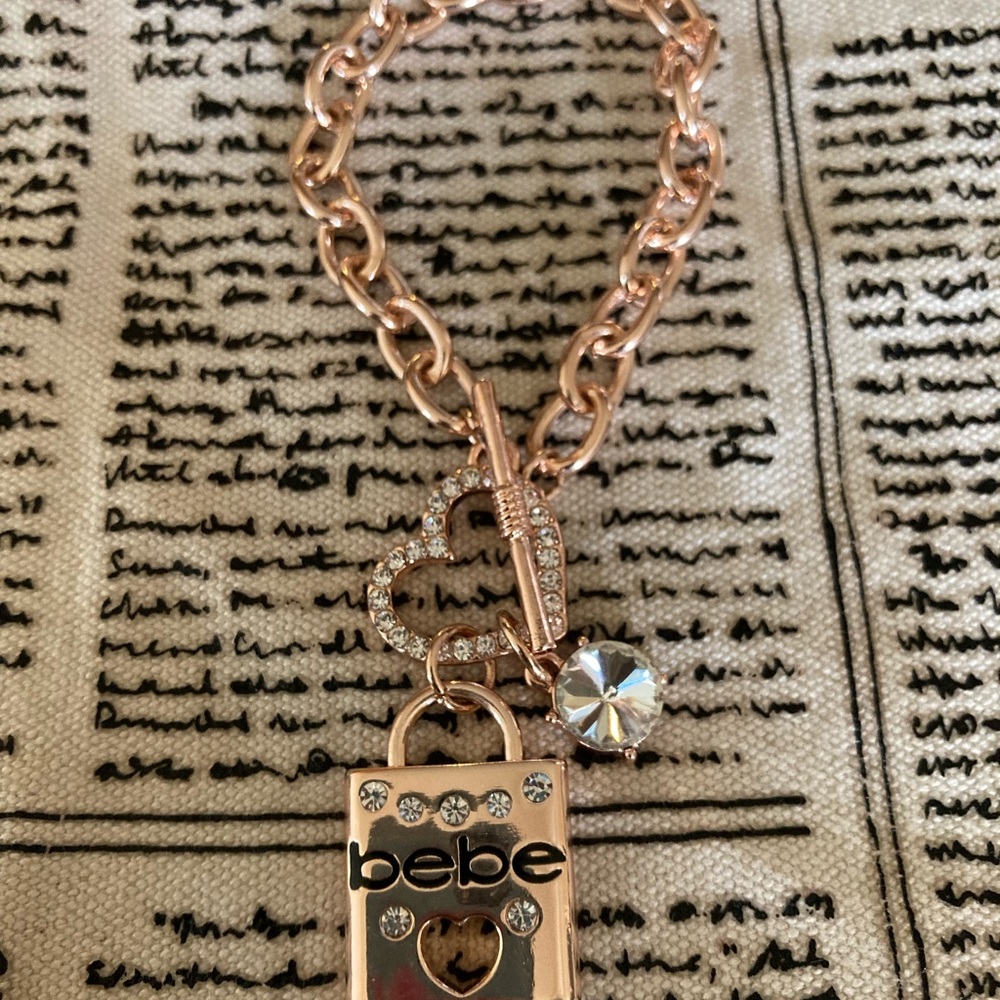 Bebe Rhinestone Charm Bracelet - Picture 8 of 10